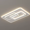 Modern Minimalist LED Flush Mount Ceiling Light With Illuminated Frame And Dot Pattern