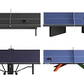 Varied Ping Pong Tables In Black And Blue With Modern Designs For Sports Use