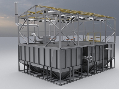 Sewage treatment equipment Production equipment 3d model