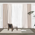 Modern Curtains 3d model