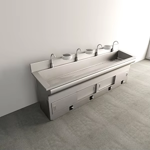 Modern wash basin medical stainless steel wash basin 3d model