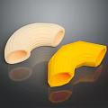 Ivory and Yellow Curved Lighting Fixture Set for Modern Interior Decoration