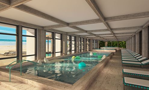 Hotel Hot Springs 3d model