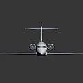 Modern White Passenger Jet With Blue Accents Sleek Fuselage Wings And Engines
