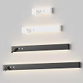 Modern Minimalist Wall Lights With White And Black Long Strip Design For Home Interior Decor