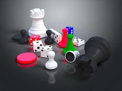 modern dice chess 3d model