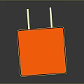 Cube Shaped Electronic Device With Orange Top Dark Blue Body 25w Display And Charging Port