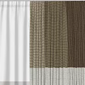 Stylish White And Plaid Curtains With Modern Design For Home Decor