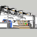 Modern Public Office Space Interior With Open Layout Desks Bookshelves And Windows