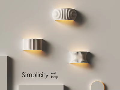 Simplicity Wall Lamps With Striped Design And Warm Light For Home Interior Decoration 3d model