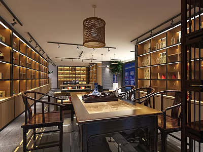 New Chinese Tea Shop 3d model