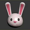 Cute White Rabbit Shaped Kids Furniture With Pink Ears And Black Eyes Design