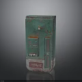 Vintage Green Rusted Coca-Cola Vending Machine With Retro Design And Classic Logo