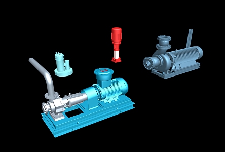 pump hydraulic pump water pump submersible pump engine 3d model