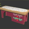Pink Furniture With Icing Top Colorful Sprinkles Curved Legs And Drawers With Colorful Items