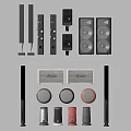 High Quality Headphones And Speakers With Microphones And Audio Components