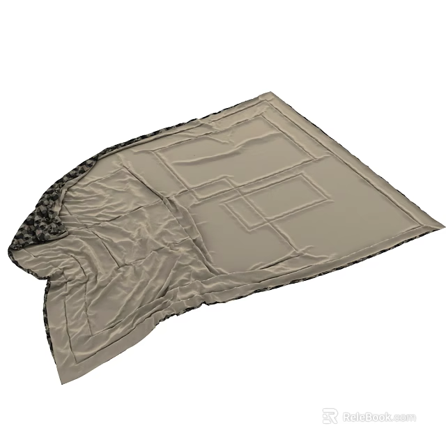 3D Terrain Surface Model With Grid Lines And Irregular Structure 3d model