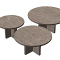 Middle Ancient Dining Table Round Table Round Table Log Dining Table 3d model