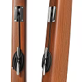 Black Outdoor Sail Shade with Wooden Posts Garden Accessory for Shade