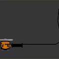 Professional Angle Grinder With Orange Body Black Handle Grinding Wheel And Power Cord