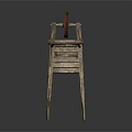 Vintage Wooden Cart With Rustic Planks And Sturdy Wooden Frame Design Elements