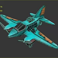 Turquoise Passenger Plane Featuring Orange Accents Streamlined Body Unique Wings And Cockpit Details