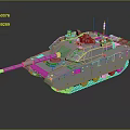 Modern Military Tank With Advanced Turret Long Barrel And Dark Reflective Surface