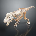 Detailed Dinosaur Skeleton Display Model With Realistic Bone Structure And Scientific Features 3d model