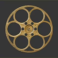Golden Wheel Shaped Mechanical Component for High Performance Computer Systems 3d model