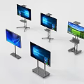Public Facilities Digital Display Screens With Stands For Information And Advertising