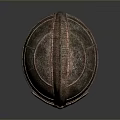Ancient Metal Weapon Helmet Design With Intricate Patterns And Spiked Top