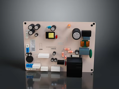 Professional Computer Control Panel With Multiple Knobs Buttons Indicator Lights And Slots 3d model