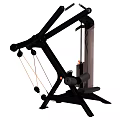 Black Multifunctional Fitness Equipment For Home Gym With Pulley System And Cable Attachments