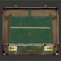 Open Green Leather Suitcase Filled With Stacked US Dollar Bills