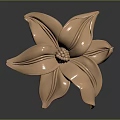 Copper Flower Shaped Ceiling Light with Intricate Petal Details for Home Interiors