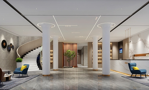 Modern Lobby 3d model