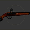 Vintage musket pistol 3d model