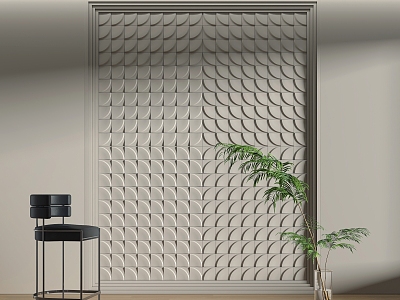 Modern background wall 3d model