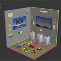 Modern Smart Home Control Panel Display With Touch Screens Buttons Sensors And Modules
