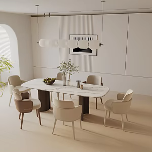 Modern table combination 3d model