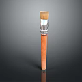 Professional Paintbrush With Wooden Handle Metal Ferrule And Soft Bristles For Art Projects