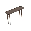 Modern Wooden Dressing Table With Sleek Design And Slender Legs Structure 3d model