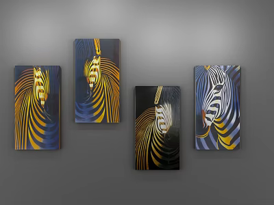 Modern Animal Painting Decorative Painting 3d model