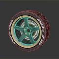 Automotive Parts High Performance Tire With Black Wheel Rim And White Lettering