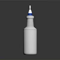 White Household Spray Bottle With Blue Trigger Nozzle And Durable Plastic Body Design 3d model