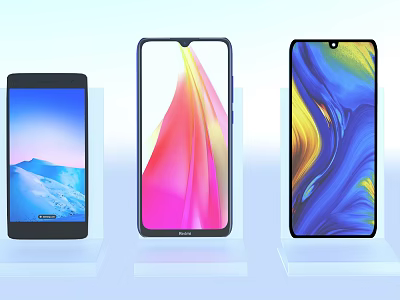 Electronic products millet 6 red rice note8 note10 Android mobile phone 3d model