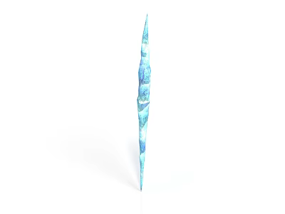 Stylish Blue Gradient Texture Long Striped Decorative Ornament For Home Interior 3d model