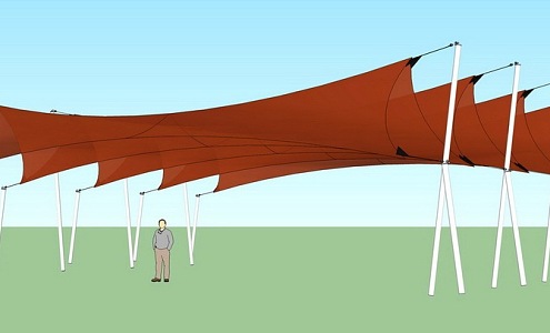 Tensioned membrane 3d model