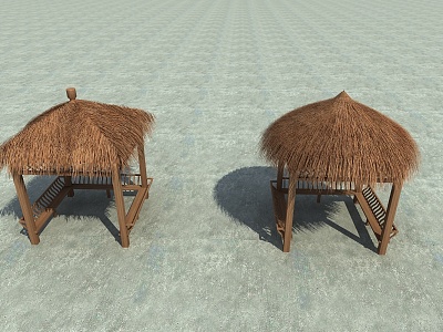 thatched pavilion 3d model