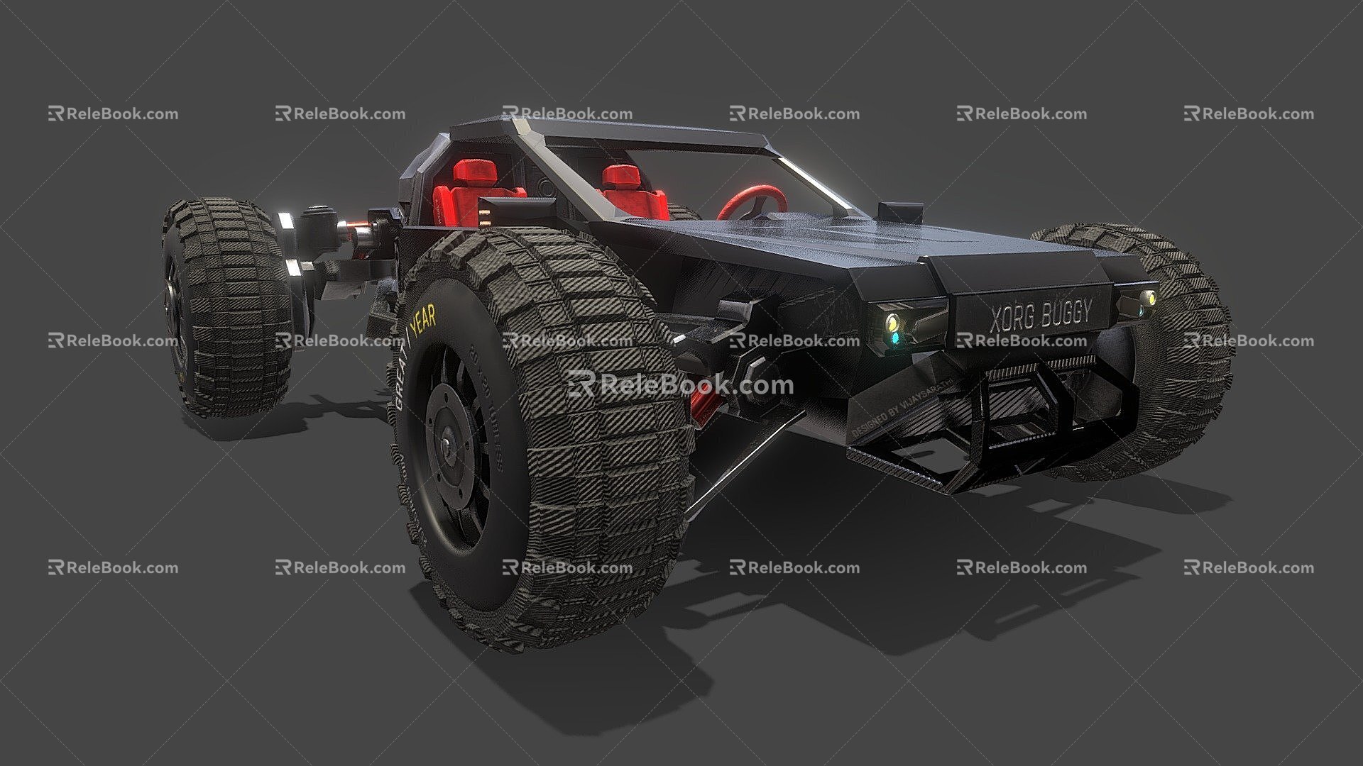 Sci-fi buggy 3d model